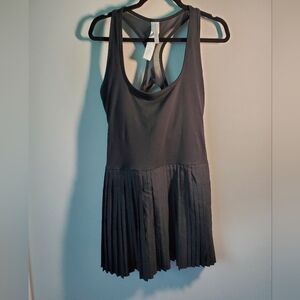 Fabletics Hot Shot Black Pleated Classic Mini Dress